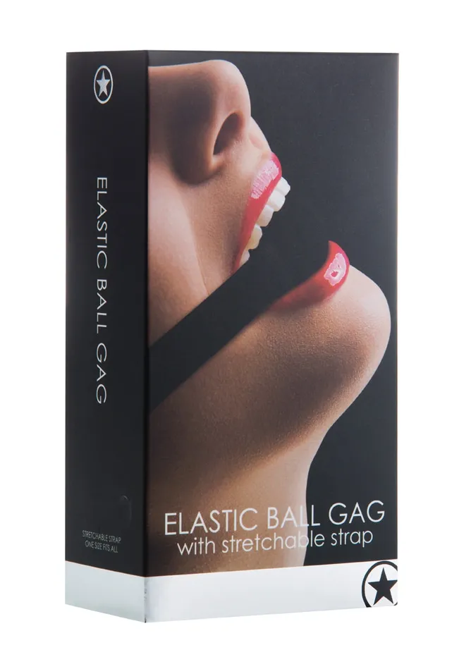 Anal Shots Ouch Elastic Ball Gag Black