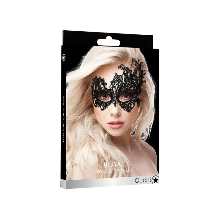 Anal Shots Toys Ouch Royal Black Lace Mask Anal Shots Toys Ouch Royal Black Lace Mask