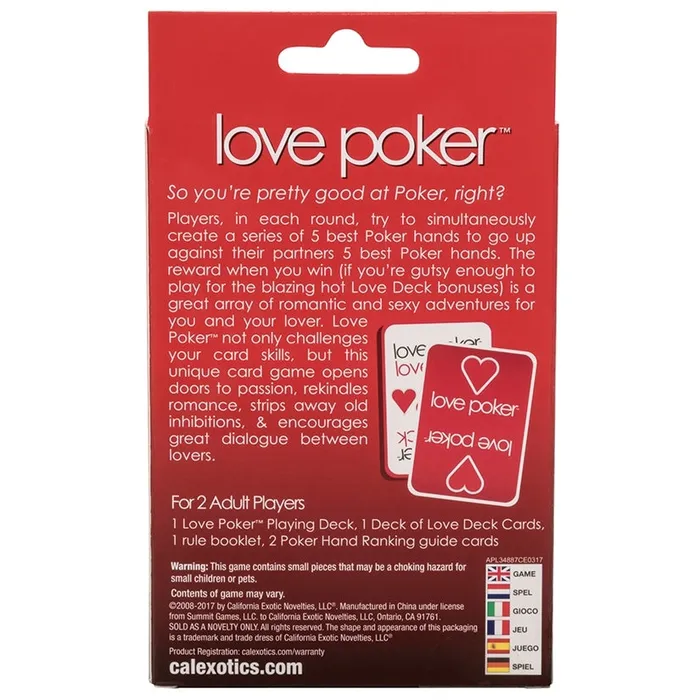 Cal Exotics Games Love Poker Card Game