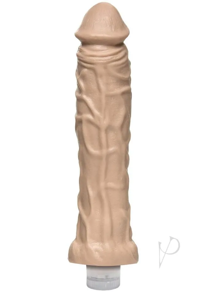 Natural Heavy Vein Dong with Vibrations Lifelike Pleasure Made in America Doc Johnson Enterprises Female Sex Toys