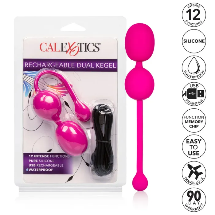 Female Sex Toys CalExotics Rechargeable Dual Kegel Pink Female Sex Toys CalExotics Rechargeable Dual Kegel Pink