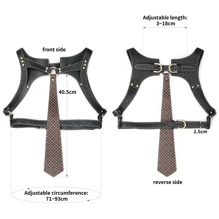 Male Sex Toys Rebellion Reign Faux Leather Full Body Harness Sets lovetoy