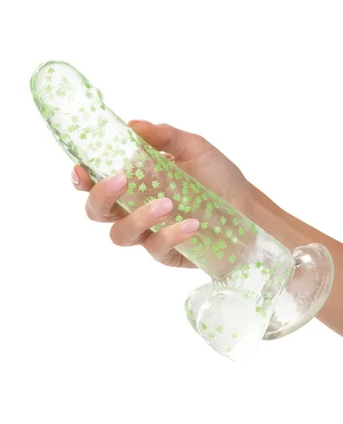 Naughty Bits I Leaf Dick Glow In The Dark Weed Leaf Dildo CalExotics Dildos