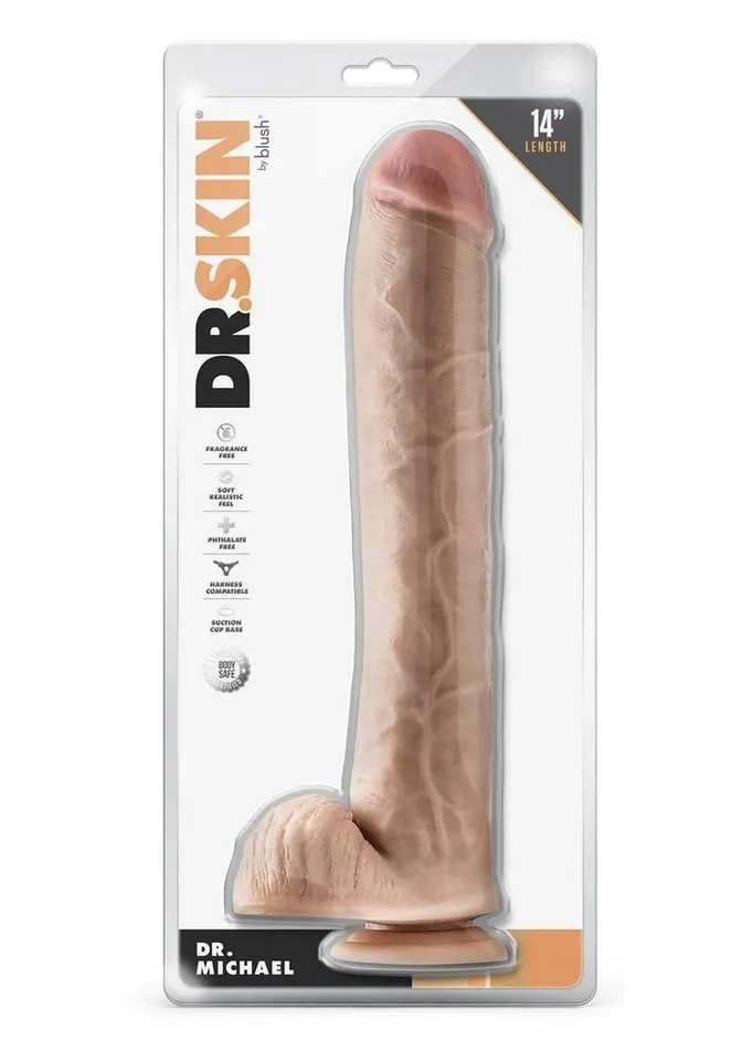 Dr Skin Female Sex Toys Dr Skin Dr Michael Dildo with Balls and Suction Cup