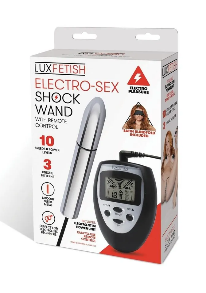 Female Sex Toys Lux Fetish Lux Fetish Electro Sex Shock Wand with Remote Control