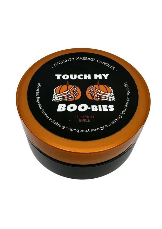 Kama Sutra Vibrators Kama Sutra Halloween Mini Massage Candle 1oz Touch My BooBies Pumpkin Spice